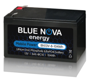 BlueNova Mobile Series Lithium Iron Phosphate 13V-8Ah-104Wh Battery