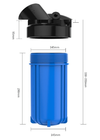 Big Blue 10 Inch Fat 1 Inch Port Water Filter Housing