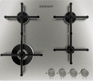 Dewhot 4 Plate Gas Stove Slimline Stainless Steel 60cm