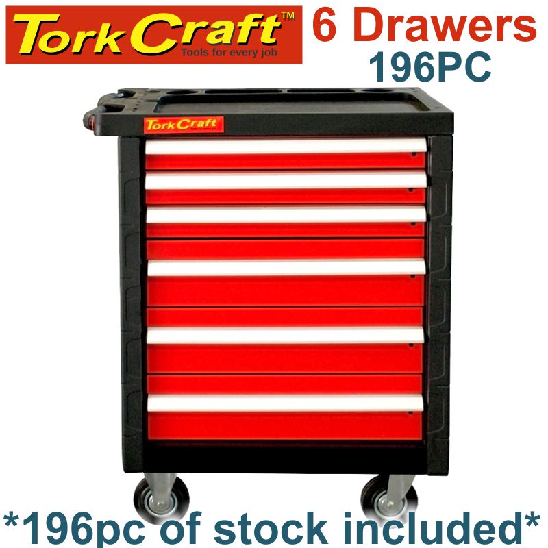 Tork Craft Tool Box 154 Pce 3 Drawer & Top Tray 535X X255 X 315Mm