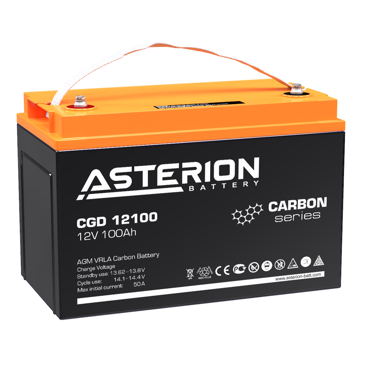 Asterion CGD 12100 12V/100AH AGM Deep Cycle Battery
