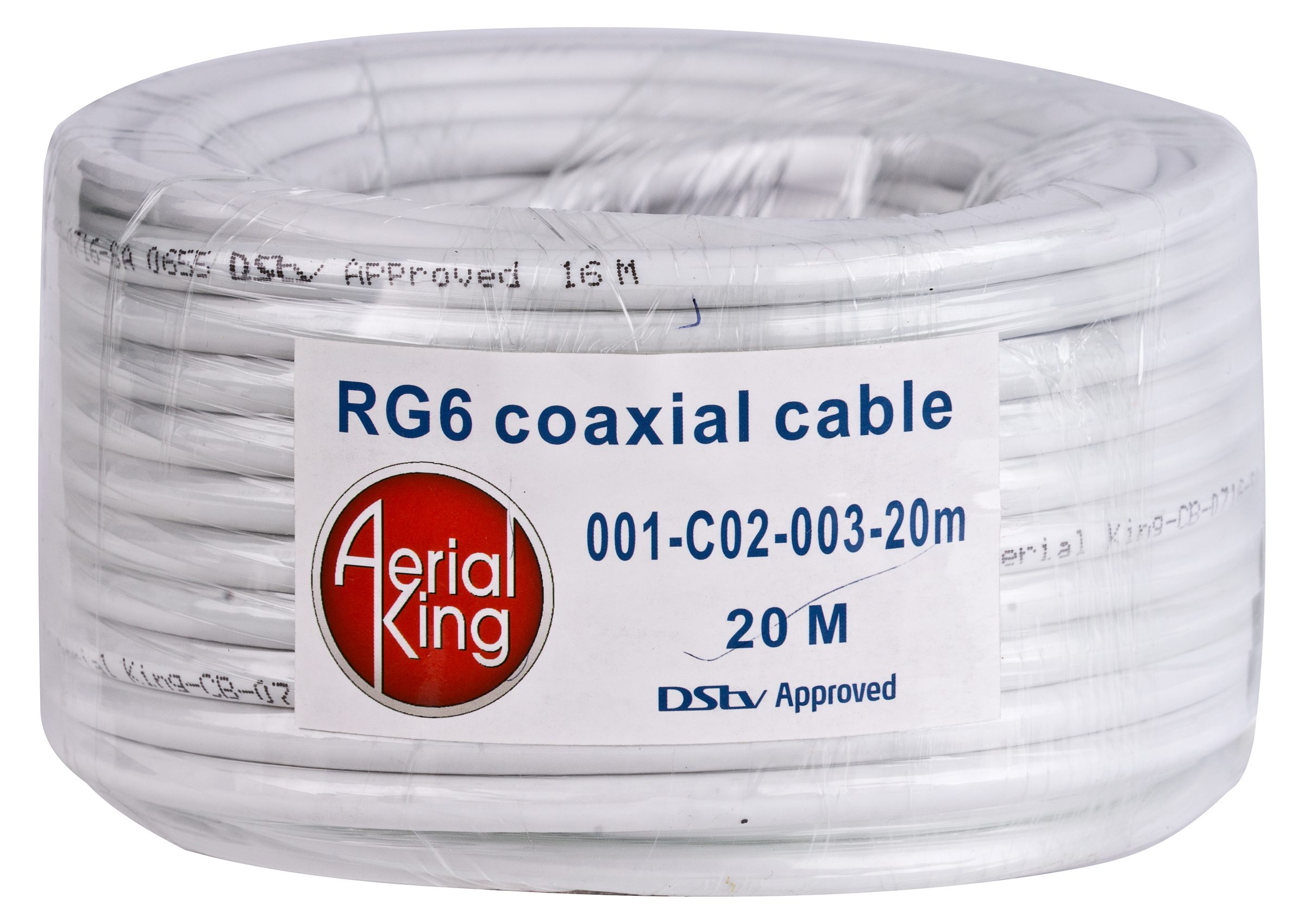 Cable Rg6 White (20M) 64 Braid