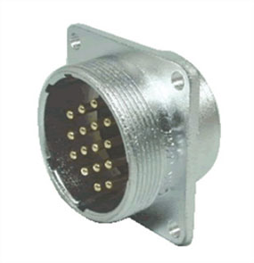 Circular Power Conn M30 12W Plug Panel Mnt M595723K