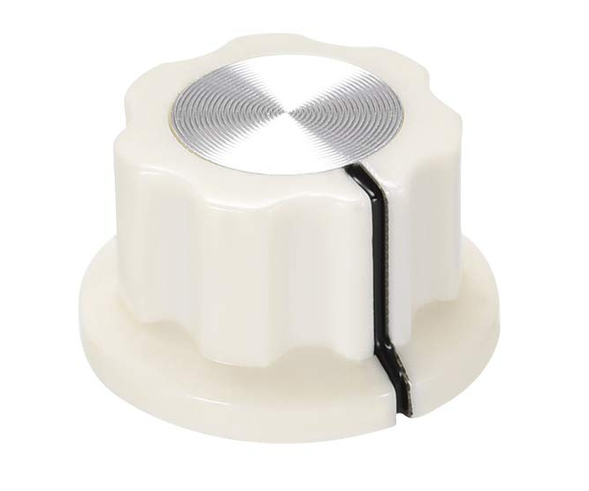 Plastic Knob Cream Hex Lin 20X12X6.4 - 50/Box Mf-A01P Cream