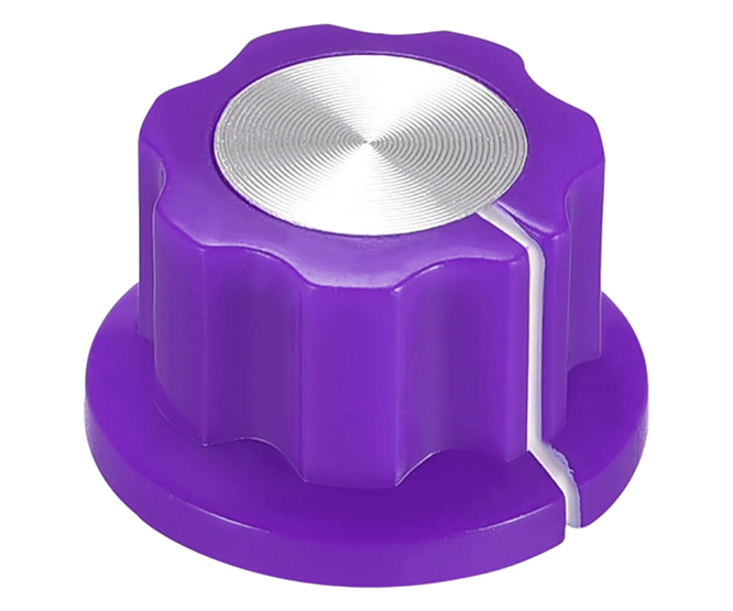 Knob Pla Purple Hex Lin 20X12X6.4 - 50/Box Mf-A01P Purple
